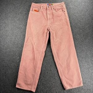Empyre Relax Corduroy Pants Men's 28x29 Pink Baggy Straight Skater 90s Y2K Retro